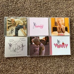 NEW Signed Cd Bundle Justin Bieber Ariana Grande